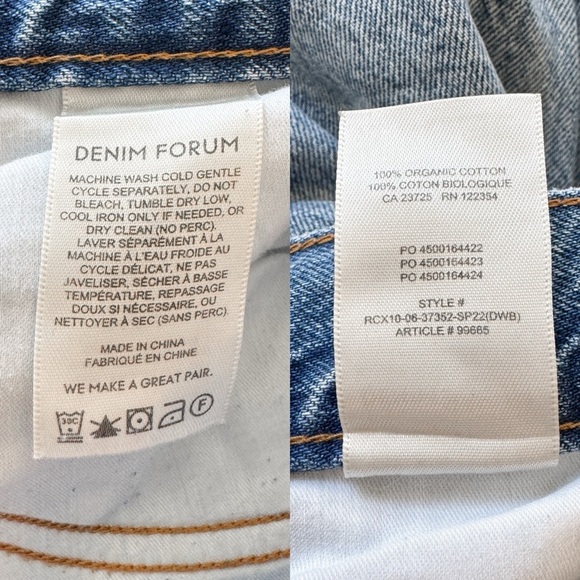 DENIM FORUM • Pin-Up Super High Rise Straight in 7 Yr Picture This Bleu - Picture 9 of 10